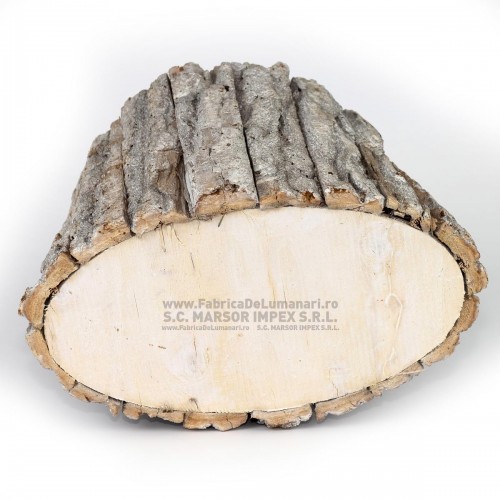 Coș rotund natural, împletitură naturală