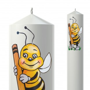 Lumanare botez albinuta cu creion 30 cm