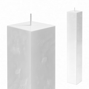 Lumânare botez pătrată albă 39 × 39 mm × 65 cm din parafină pură – producător Fabrica de Lumânări Craiova