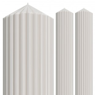 Lumânări cununie cilindrice albe Ø60 mm × 38 cm set 2 bucăți parafină pură – fabricate în România
