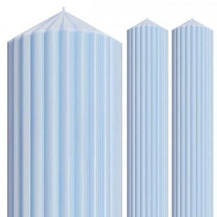 Lumânări cununie cilindrice albastre Ø60 mm × 38 cm set 2 bucăți, parafina pura