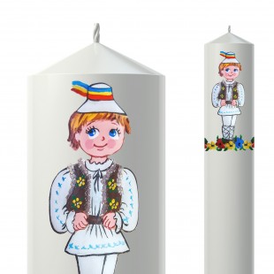 Lumanare botez baiat costum popular 30 cm