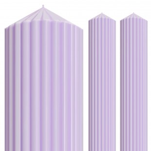 Lumânări cununie cilindrice mov Ø60 mm × 38 cm set 2 bucăți parafină pură – fabricate în România