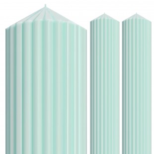 Lumânări cununie cilindrice verde mentă Ø60 mm × 38 cm set 2 bucăți parafină pură – fabricate în România