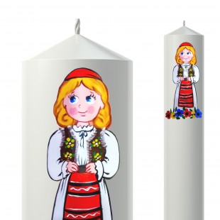 Lumanare botez fata costum popular 30 cm