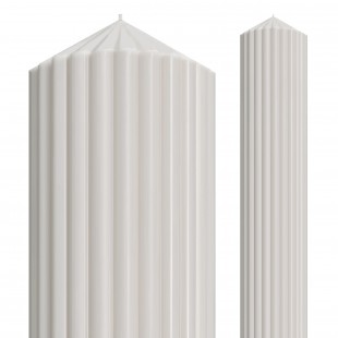 Lumânare botez cilindrică albă Ø60 mm × 38 cm din parafină pură – fabricate în România