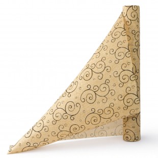 Plasă sac kraft cu flori albe 50 cm × 5 m