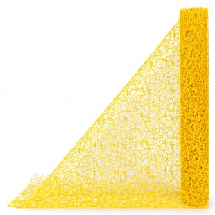 Plasă dantelă galben 50 cm × 5 m pentru ambalat flori