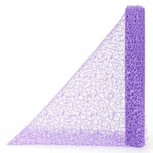 Plasă dantelă mov deschis 50 cm × 5 m pentru ambalat flori