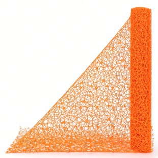 Plasă dantelă portocaliu 50 cm × 5 m pentru ambalat flori