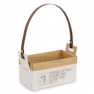 Pungă pliabilă crem cu interior auriu 23×12×12 cm set 10 buc