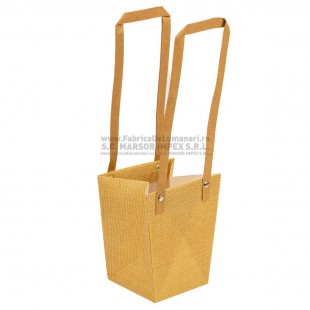 Pungă impermeabilă galben-muștar pentru aranjament floral set 10 buc