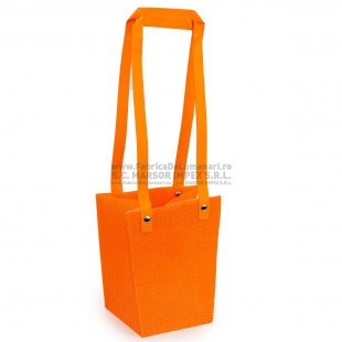 Pungă impermeabilă portocalie pentru aranjament floral set 10 buc