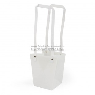 Pungă impermeabilă albă pentru aranjament floral set 10 buc