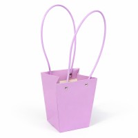Cutie conică lila cu mânere pentru flori set 10 bucăți