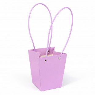 Cutie conică lila cu mânere pentru flori set 10 bucăți