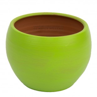 Vas ceramic verde lime Ø14 cm H 10 cm