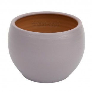 Vas ceramic gri lila Ø14 cm H 10 cm