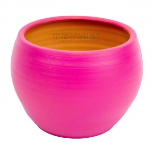 Vas ceramic fucsia Ø14 cm H 10 cm