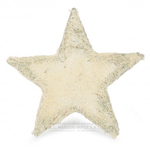 Stea decorativă șampanie din fire cu sclipici Ø15 cm