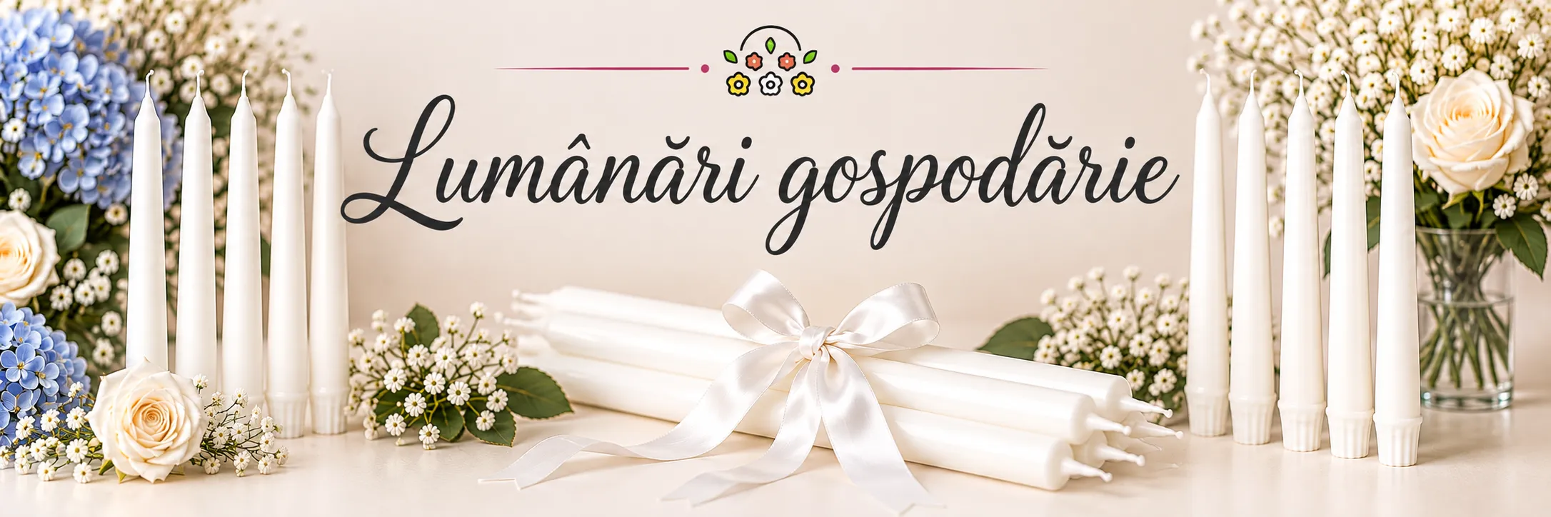 Lumanari gospodarie Lumânări gospodărie din parafină pură, pachet 900 g