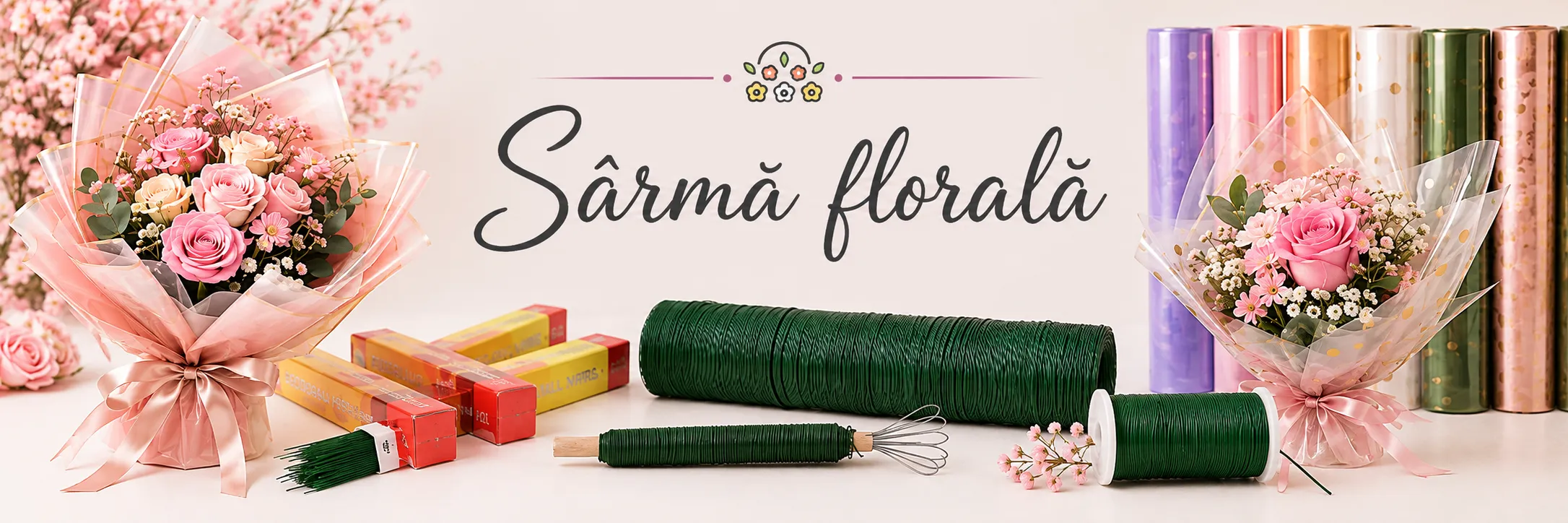 Sârmă florală verde