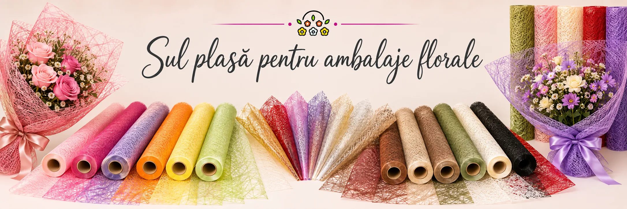 Sul plasa flori Sul plasă pentru ambalaje florale
